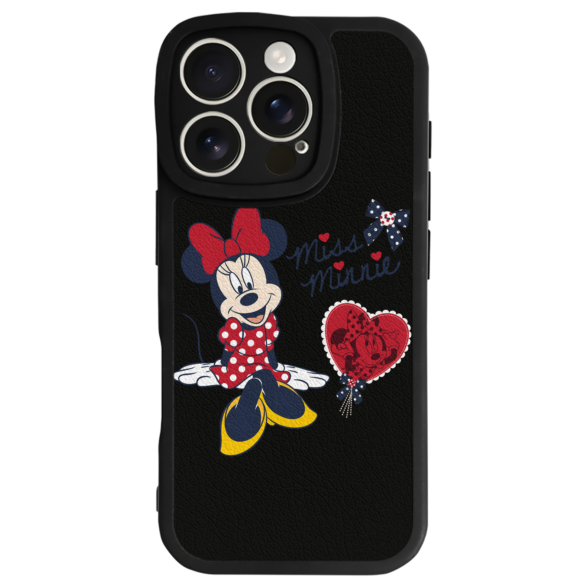 （画像用） ミッキーマウス Mickey Mouse 【iPhone 16シリーズ対応】シリコンスマホケース（レザー調） 材質：シリコン